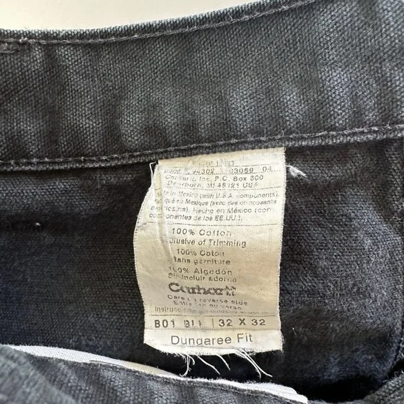 Perfect faded black Carhartt double knee pants